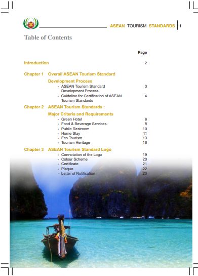 ASEAN Tourism Standards Book